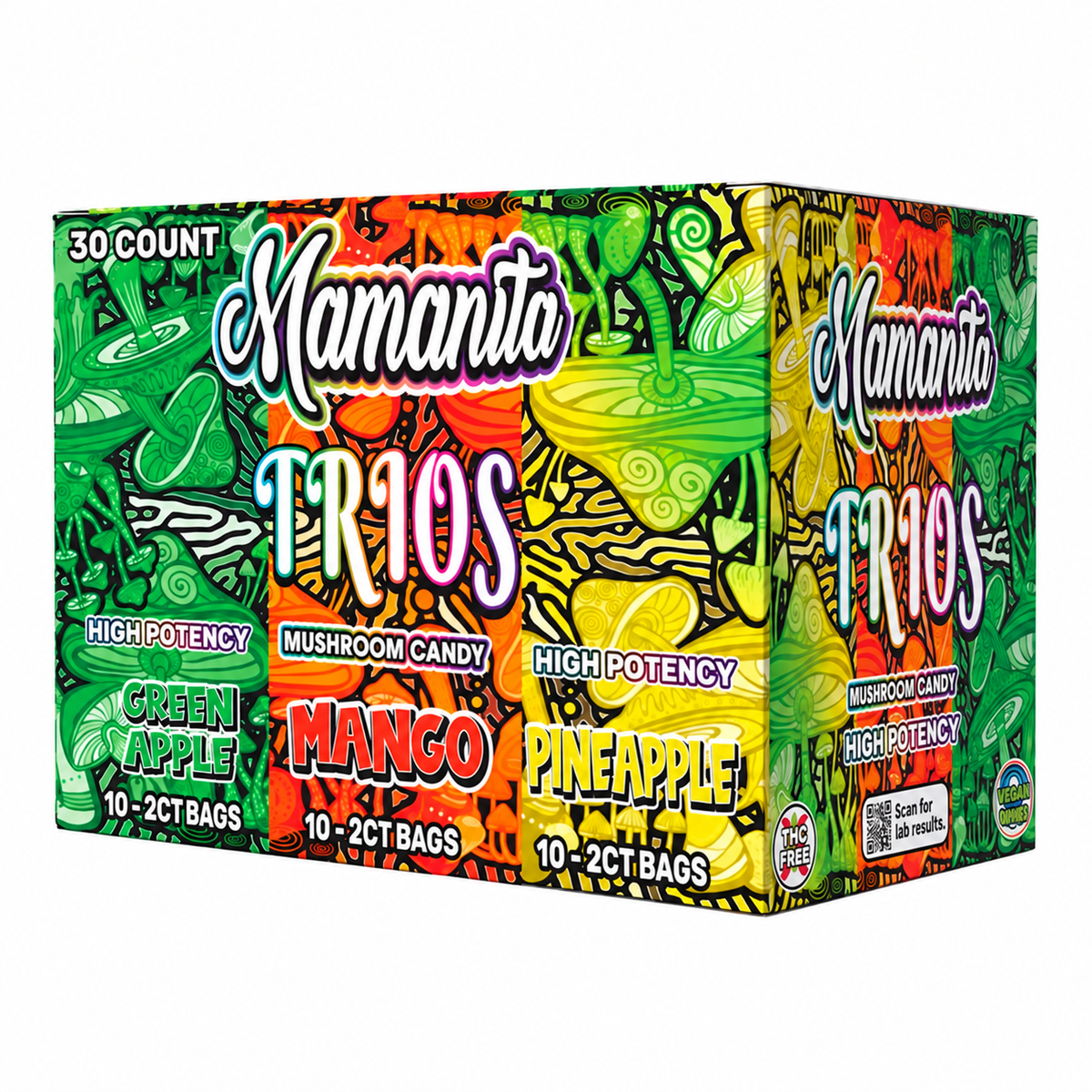 Trio 30ct Party Pack Green Apple/Mango/Pineapple