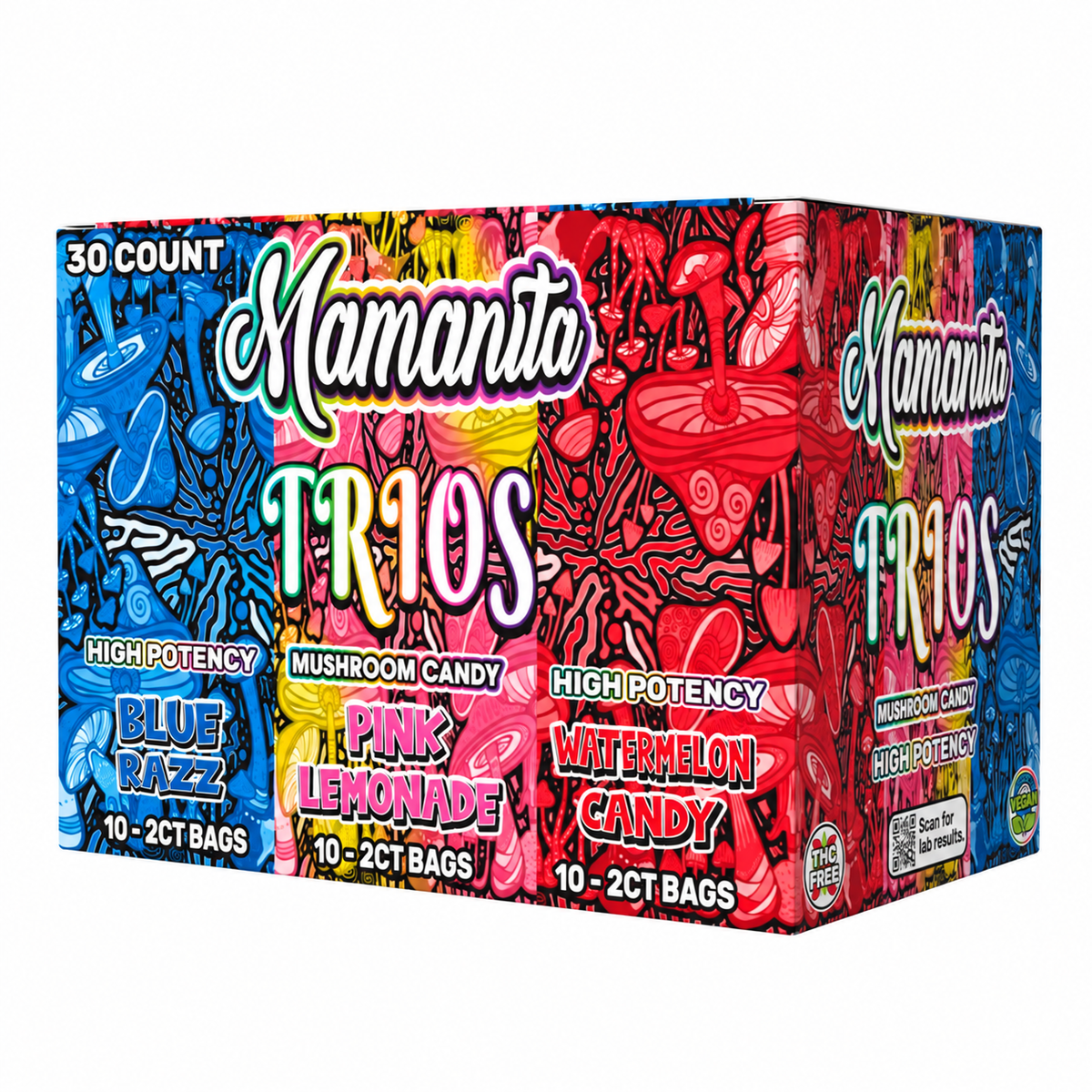 Trio 30ct Party Pack Blue Raspberry/Pink Lemonade/Watermelon